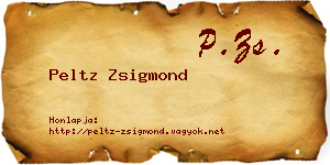 Peltz Zsigmond névjegykártya