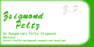 zsigmond peltz business card